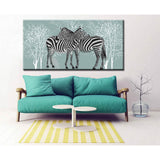 Painting by Numbers Art Animal Two Zebras Hug Each Other with Their Heads