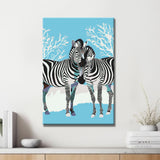 Painting by Numbers Art Animal Two Zebras Hug Each Other with Their Heads