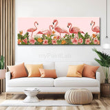 Painting by Numbers Art Animal Flamingos on The Meadow