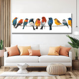 Painting by Numbers Art Animal Many Colorful Birds Sit on Hangers on A Leash