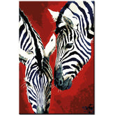 Painting by Numbers Art Animal Two Zebra Heads