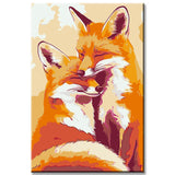 Painting by Numbers Art Animal Fox Couple
