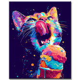Painting by Numbers Luminous Cat Head