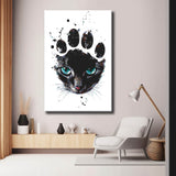 Painting by Numbers Art Animal Cat Eyes in Her Paw