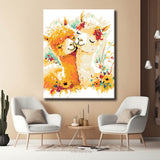Painting by Numbers Art Animal Two Cuddling Alpacas