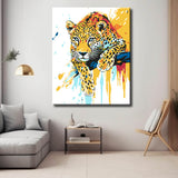 Paint by Numbers Art Animal Leopard Hanging Out