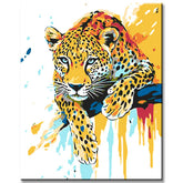 Paint by Numbers Art Animal Leopard Hanging Out