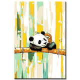 Painting by Numbers Art Animal Panda on A Branch