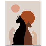 Painting by Numbers Cats At Night Art