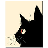 Paint by Numbers Black Cat Portraits