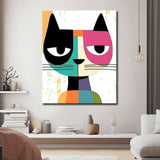 Paint by Numbers Colorful Cat Face Art Picture