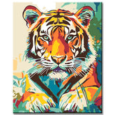 Painting by Numbers Colorful Tiger Art Picture