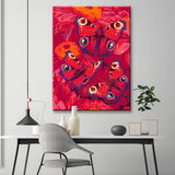 Paint by Numbers Art Animal Red Butterflies
