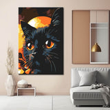 Painting by Numbers Black Cat Art in Portrait