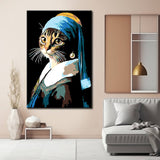 Paint by Numbers Vermeer Art Cat with Pearl Earring