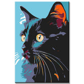 Painting by Numbers Black Cat in Portrait