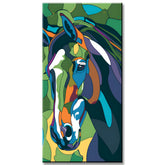 Paint by Numbers Panorama Art Painting Colorful Horse