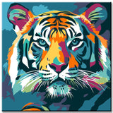 Painting by Numbers Colorful Tiger in Portrait