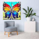Painting by Numbers Colorful Butterfly 4-Panel