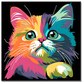 Painting by Numbers Colorful Cat Art