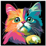 Painting by Numbers Colorful Cat Art