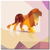 Paint by Numbers Polygon Lion Art