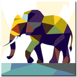 Paint by Numbers Polygon Elephant Art