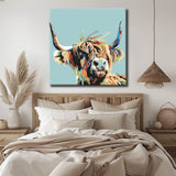 Paint by Numbers Highland Cattle Portrait
