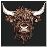 Paint by Numbers Animal Art Highland Cow Head