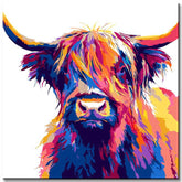Painting by Numbers Colored Highland Highland Cow