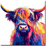 Painting by Numbers Colored Highland Highland Cow