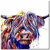 Painting by Numbers Colored Highland Highland Cow Shipping from DE