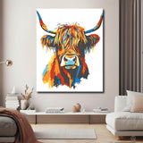 Painting by Numbers Highland Cattle Rainbow Color