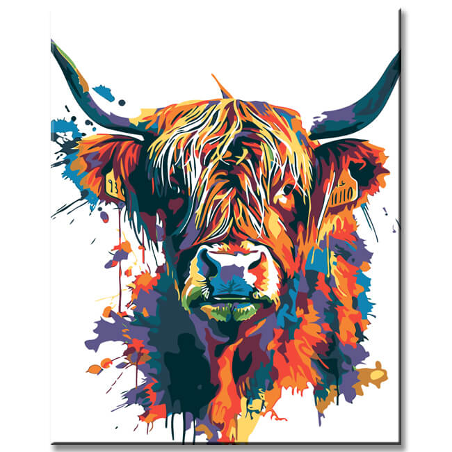 Painting by Numbers Scottish Highland Cattle