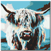 Painting by numbers Highland highland cattle art shipping from DE-40*40cm-with stretcher frame-with covering service