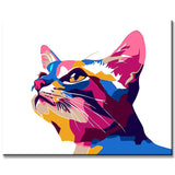Paint by Numbers Polygon Art Colorful Cat