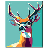 Paint by Numbers Polygon Art Colorful Deer