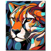 Paint by Numbers Cheetah Art Illustration
