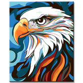 Paint by Numbers Eagle Art Illustration