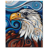 Paint by Numbers Eagle Art Illustration