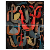 Painting by numbers Abstract art of birds 2-part shipping from DE