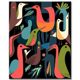 Paint by Numbers Abstract Birds Art