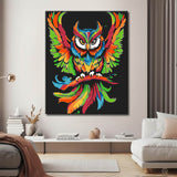 Paint by Numbers Devil Owl Illustration Art
