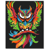 Paint by Numbers Devil Owl Illustration Art