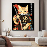 Painting by Numbers Asia Art Cats Samurai