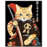 Painting by Numbers Asia Art Cats Samurai