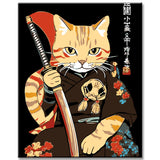 Painting by Numbers Asia Art Cats Samurai
