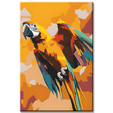 Painting by Numbers Flying Parrot Polygon Art