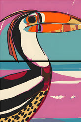 Painting by Numbers Minimalism Art Toucan 2-Panel