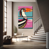 Painting by Numbers Minimalism Art Toucan 2-Panel